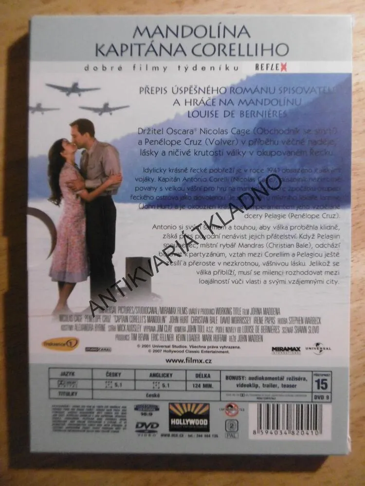 MANDOLÍNA KAPITÁNA CORELLIHO, DVD FILM