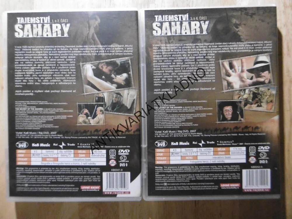 TAJEMSTVÍ SAHARY, 1-4, 2 DVD FILM , KINGSLEY,MACDOWELL,YORK