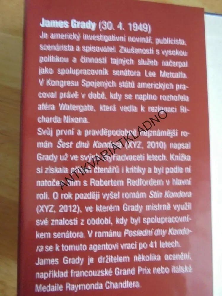 POSLEDNÍ DNY KONDORA, JAMES GRADY,