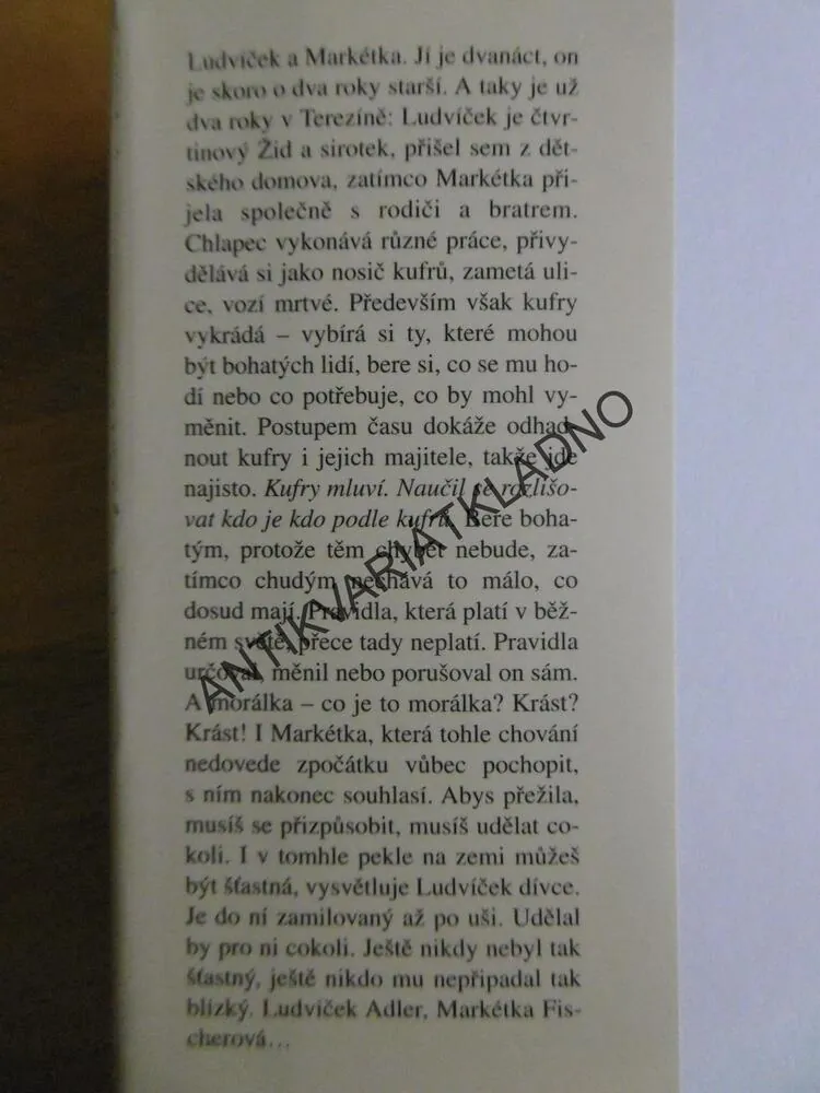 ZLODĚJ KUFRŮ, ARNOŠT LUSTIG, **an
