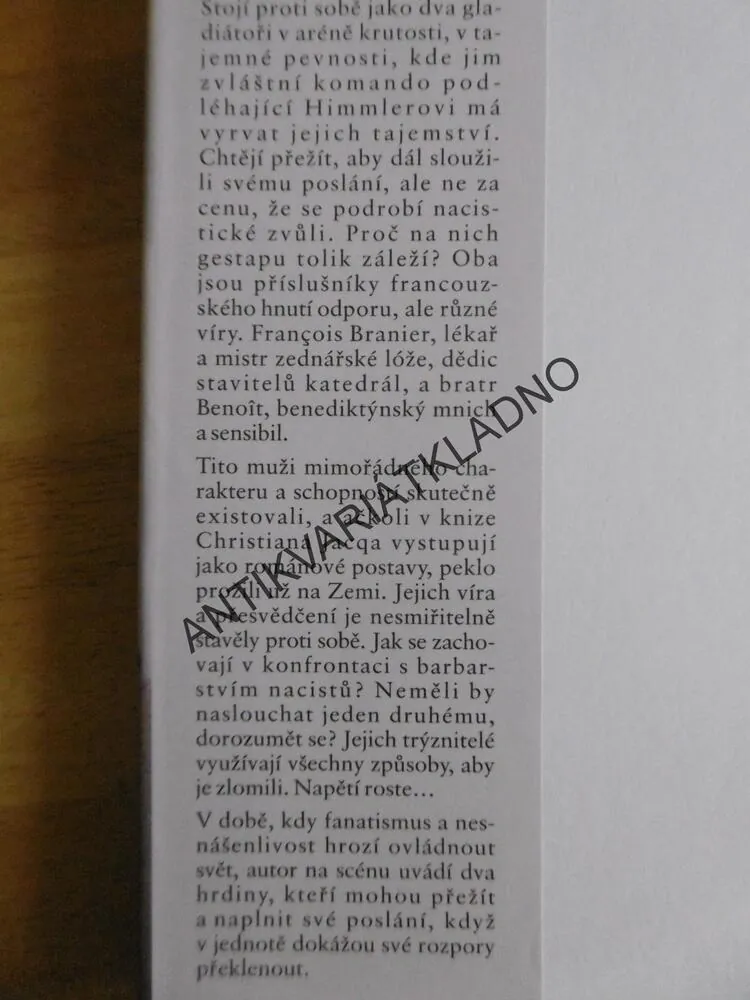 MNICH A MISTR, CHRISTIAN JACQ, **an