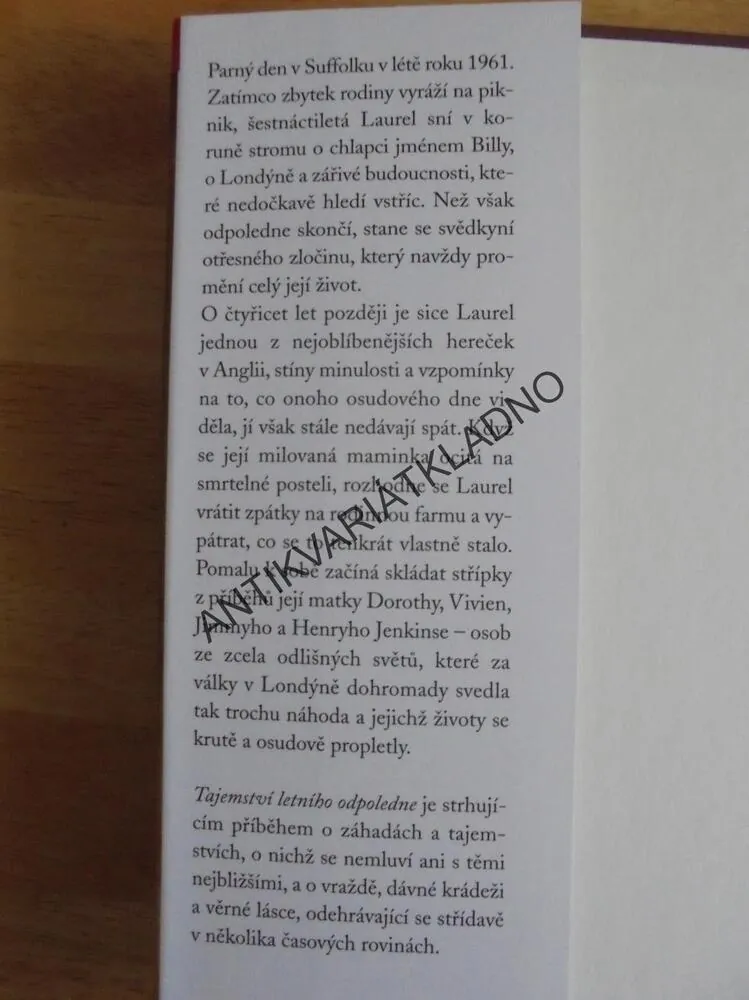 TAJEMSTVÍ LETNÍHO ODPOLEDNE, MORTONOVÁ, BESTSELLER
