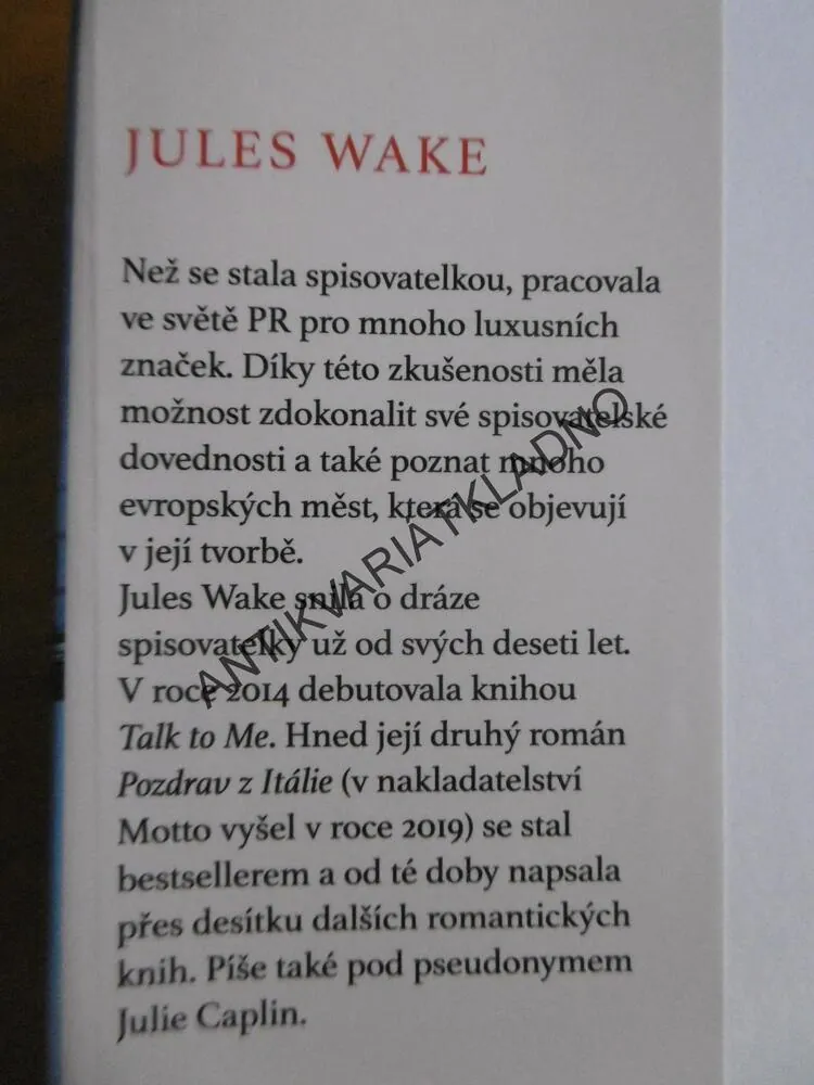 NOTTING HILL POD SNĚHEM, JULES WAKE, **an