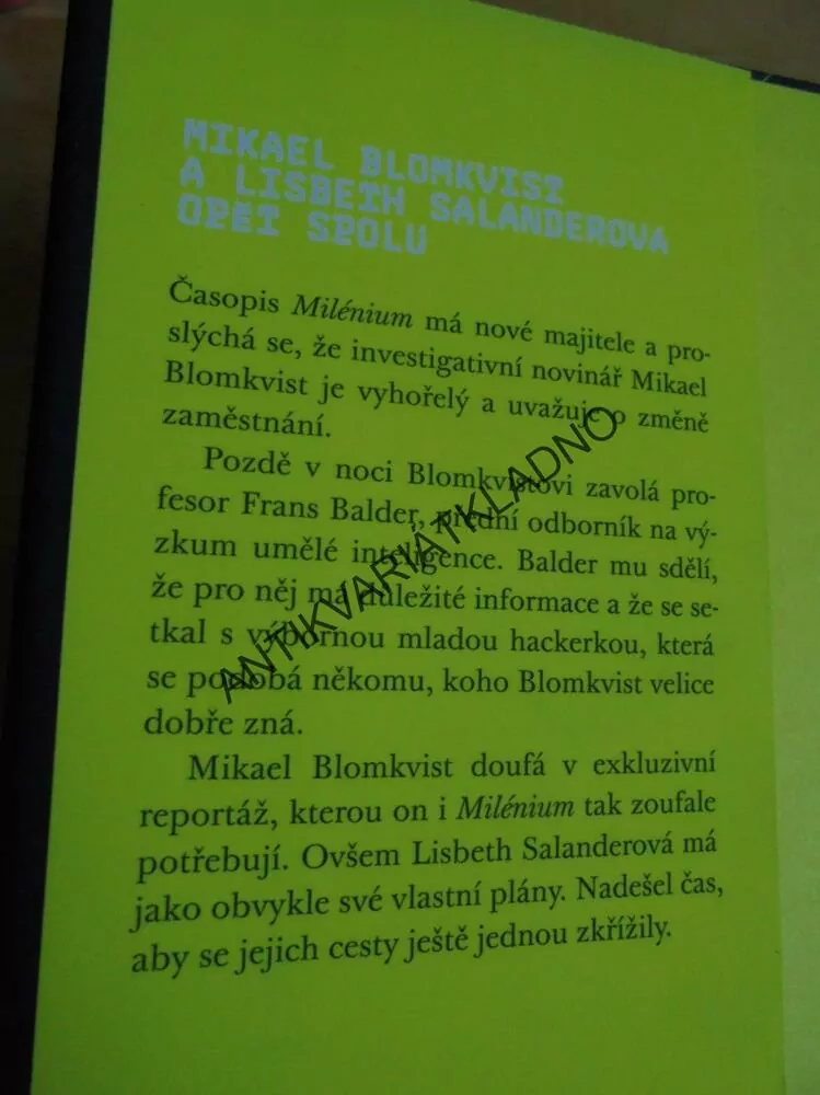 DÍVKA V PAVOUČÍ SÍTI, DAVID LAGERCRANTZ, měkká vazba, **an