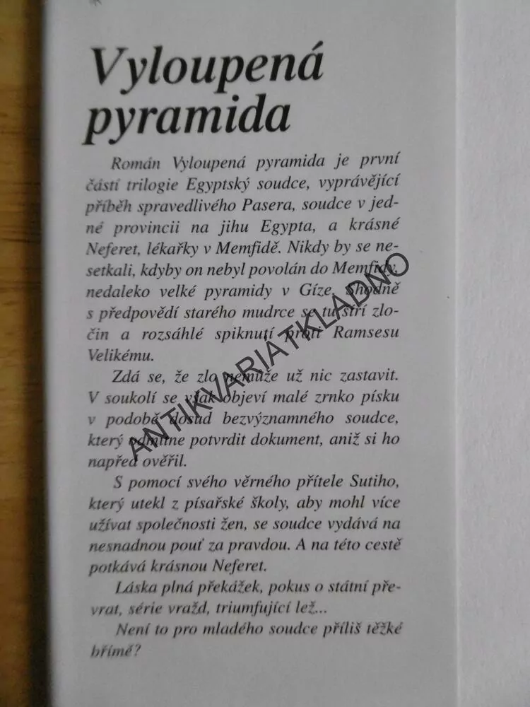 EGYPTSKÝ SOUDCE 1., VYLOUPENÁ PYRAMIDA, CHRISTIAN JACQ, **an