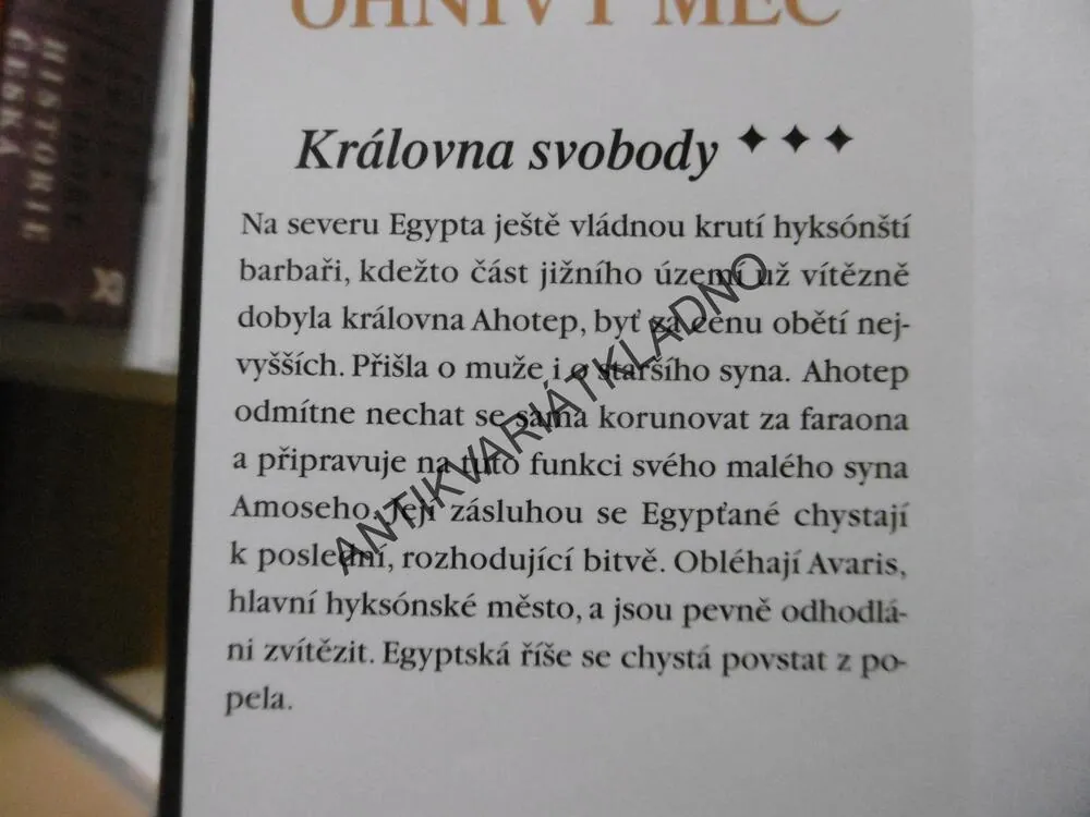KRÁLOVNA SVOBODY 3., OHNIVÝ MEČ, CHRISTIAN JACQ, **an