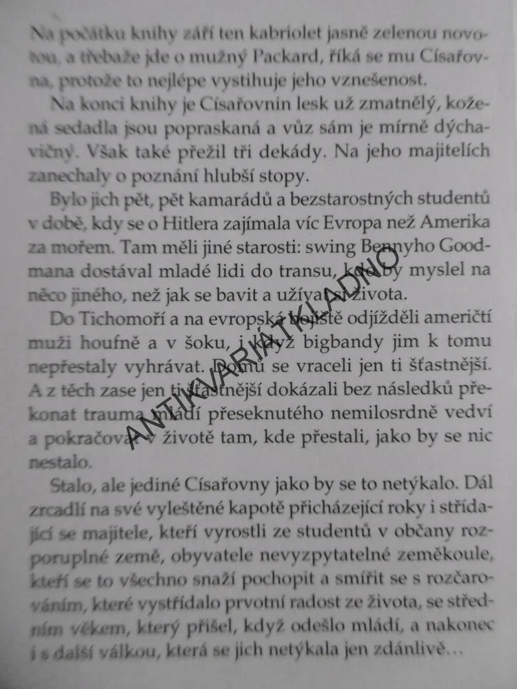 POSLEDNÍ KABRIOLET, ANTON MYRER, **an