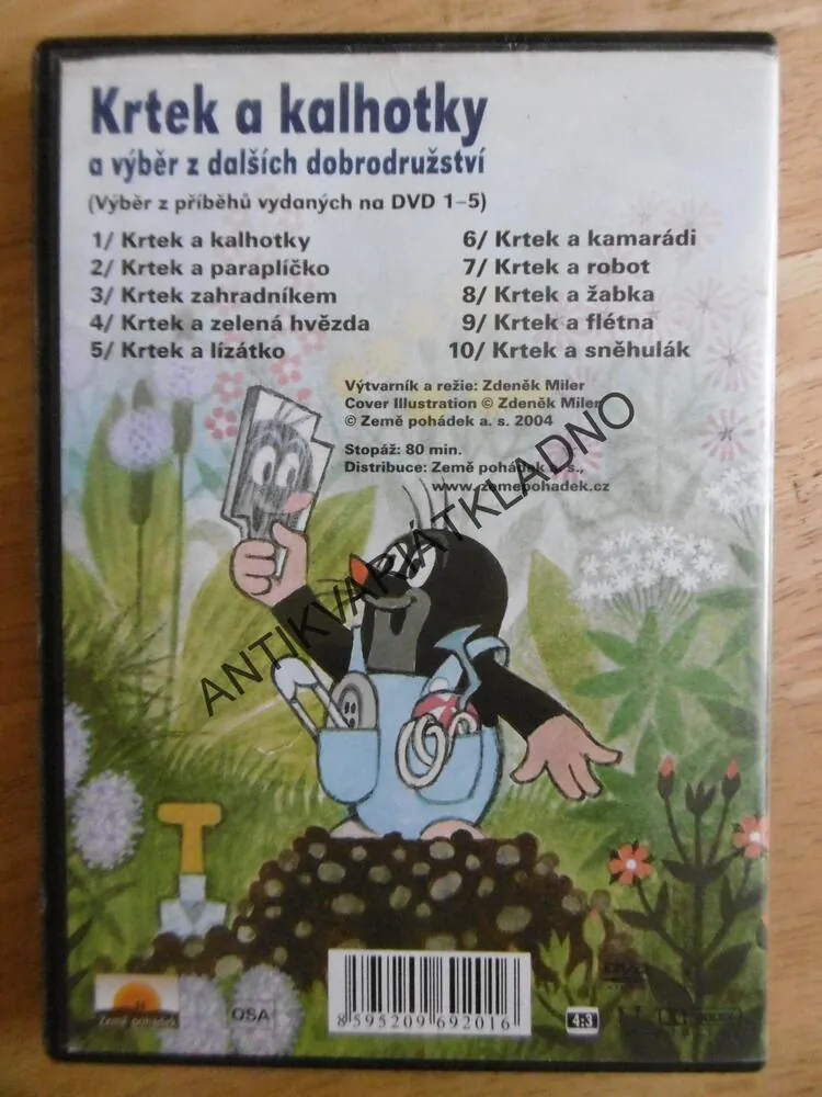 KRTEK A KALHOTKY A VÝBĚR Z DALŠÍCH DOBRODRUŽSTVÍ, DVD FILM