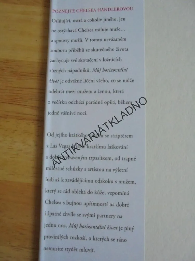 MŮJ HORIZONTÁLNÍ ŽIVOT, MUŽI NA JEDNU NOC,HANDLEROVÁ