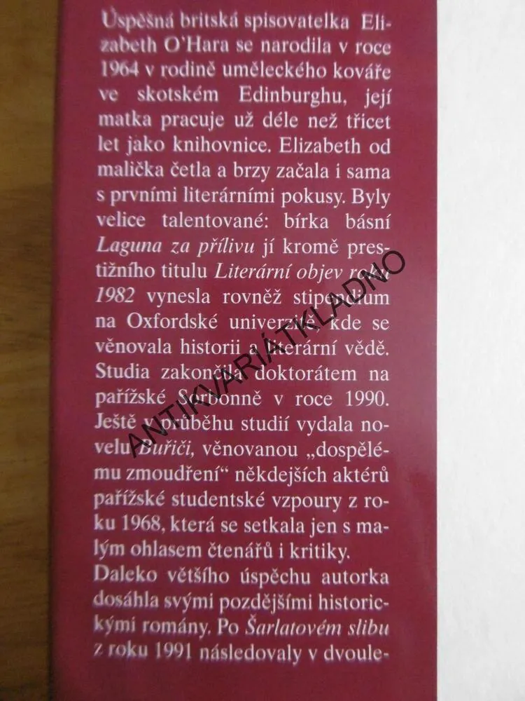 ŠARLATOVÝ SLIB, ELIZABETH O´HARA, **an