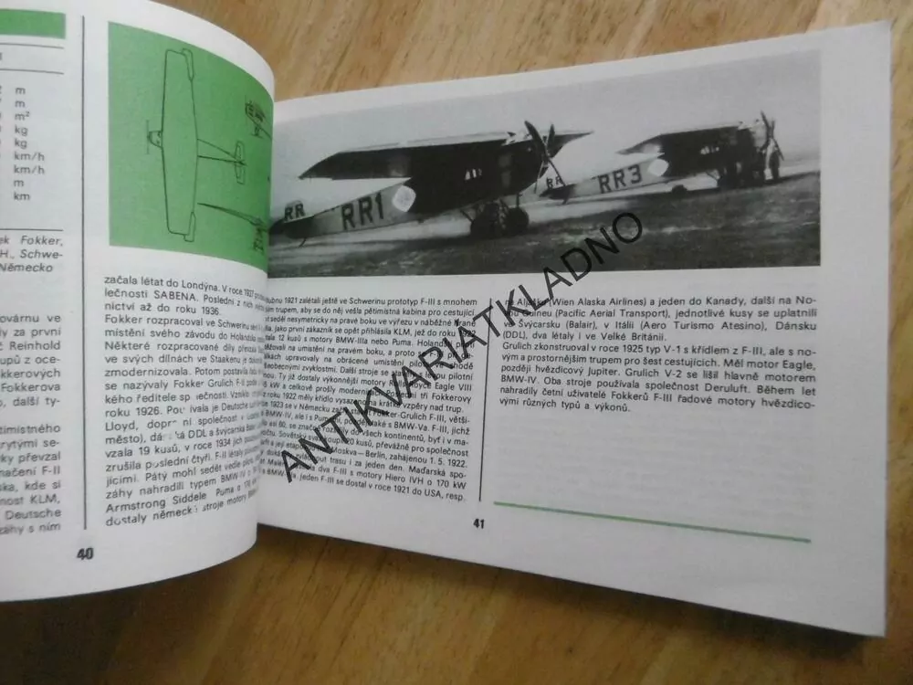 ATLAS LETADEL, VÁCLAV NĚMEČEK, JEDNOMOTOROVÁ DOPRAVNÍ LETADLA 8., **an
