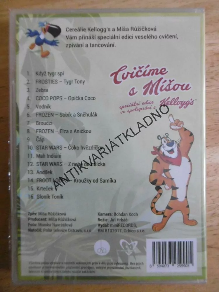 CVIČÍME S MÍŠOU SPECIÁLNÍ EDICE, KELLOGGS, DVD FILM