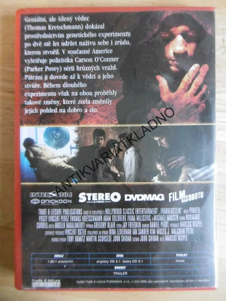 FRANKENSTEIN, DVD FILM