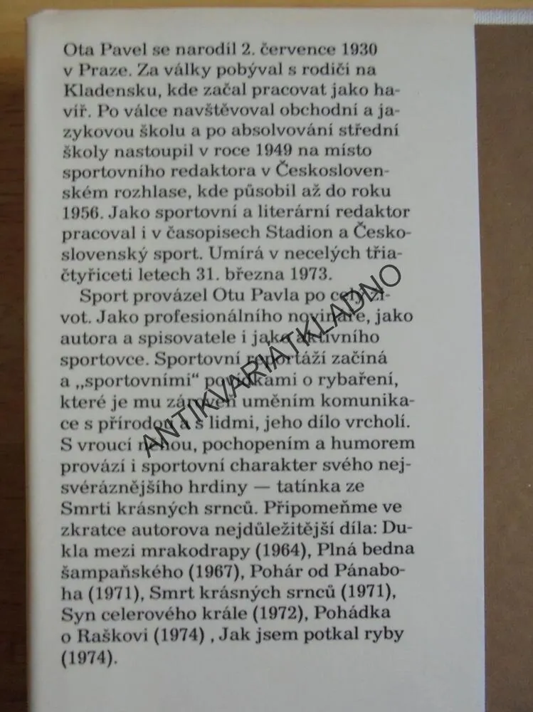 ZLATÍ ÚHOŘI, OTA PAVEL, **an