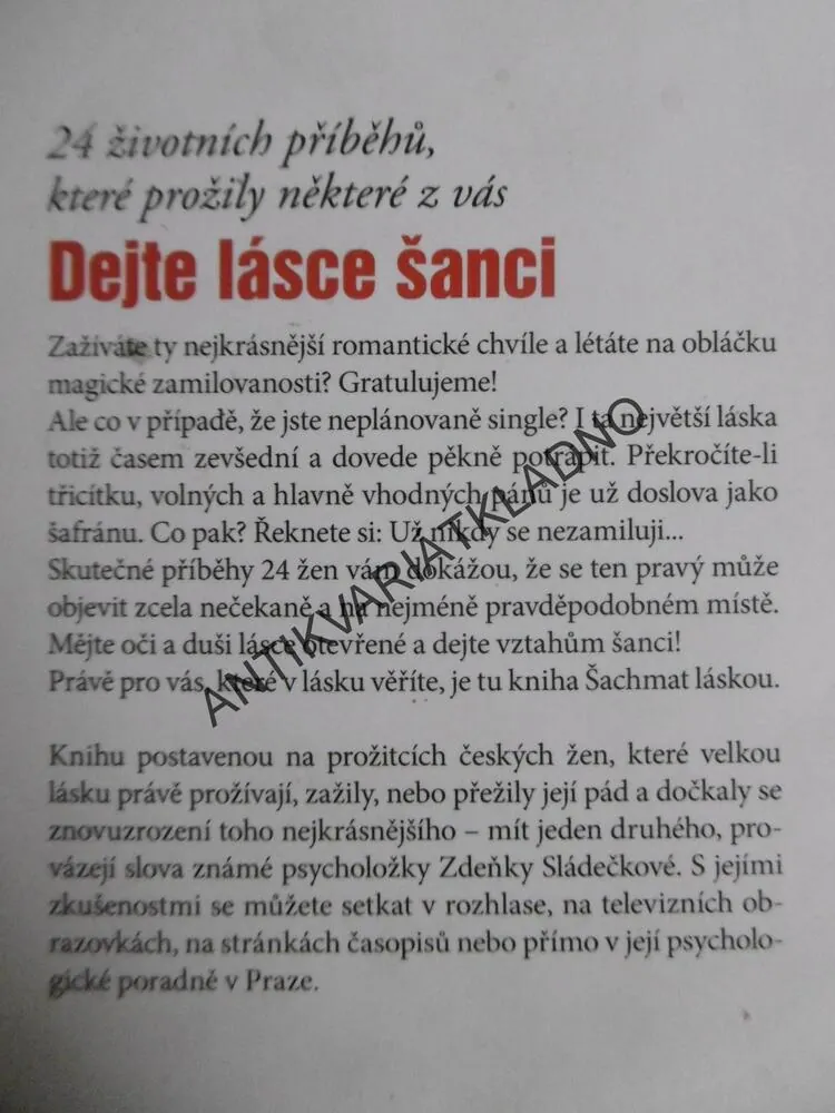 ŠACHMAT LÁSKOU, 24 POVÍDEK, **an