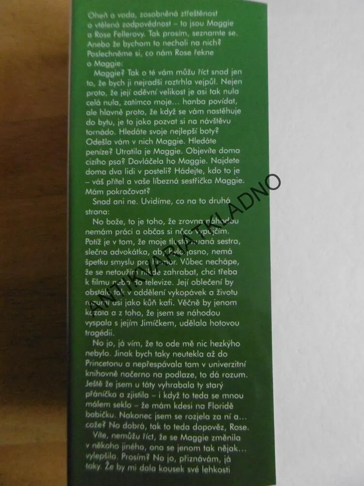 ZNÁ JI JAKO SVÝ BOTY, JENNIFER WEINEROVÁ, **an