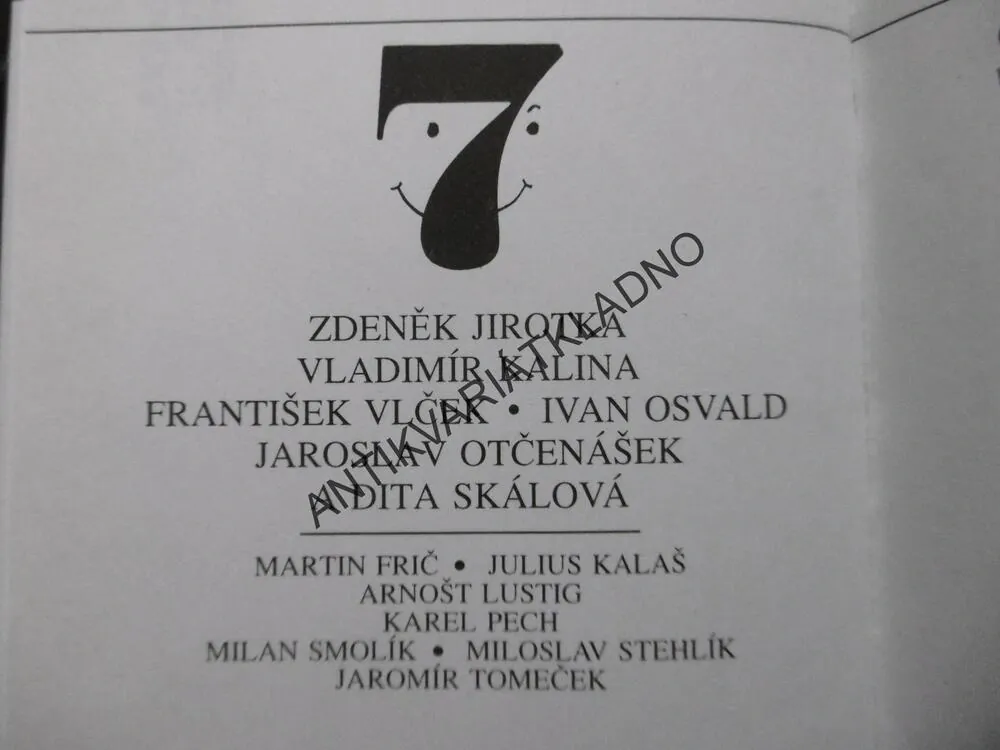 VELKÁ KNIHA SEDMILHÁŘŮ, ZDENĚK JIROTKA, KALINA, VLČEK, OSVALD, OTČENÁŠEK, AJ. **an