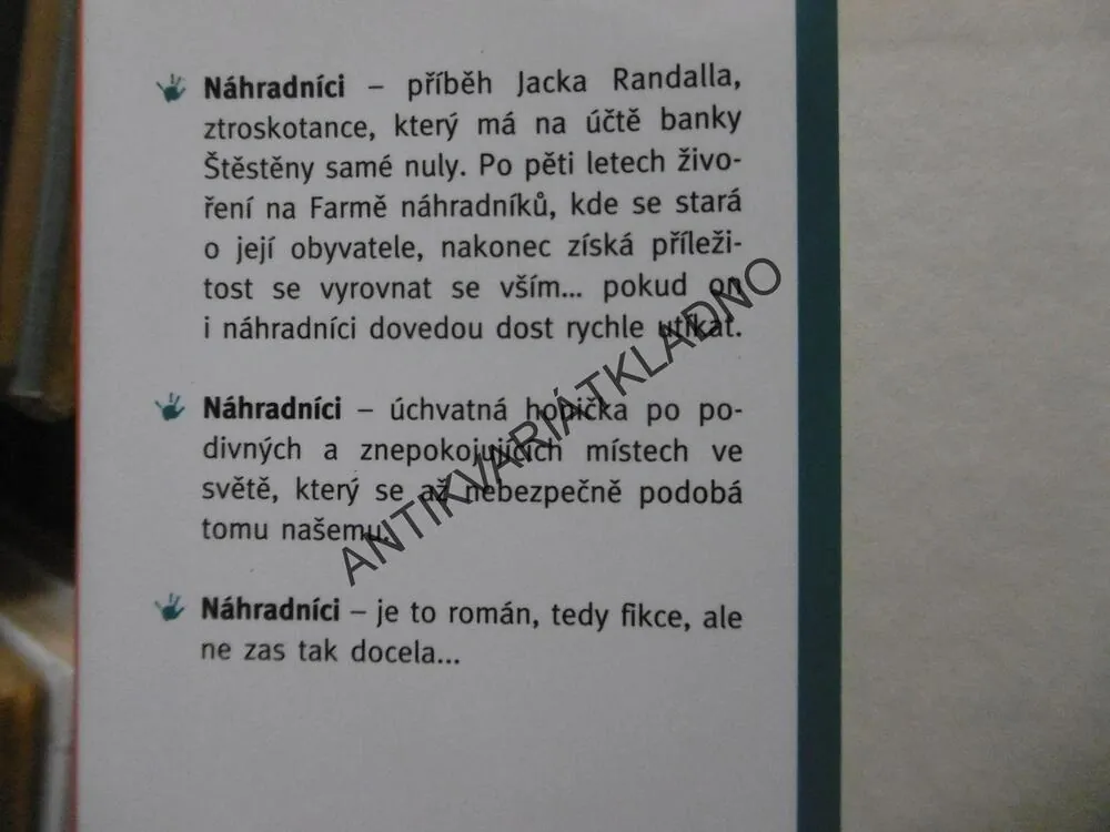 NÁHRADNÍCI, MICHAEL MARSHALL SMITH, **an
