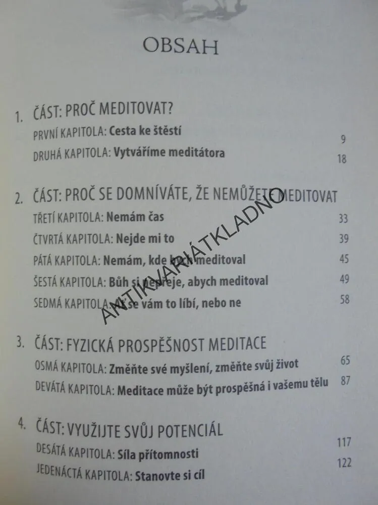 KLIDNÁ MYSL, CESTA K ÚSPĚCHU, MEDITACE, R.SIMMONS