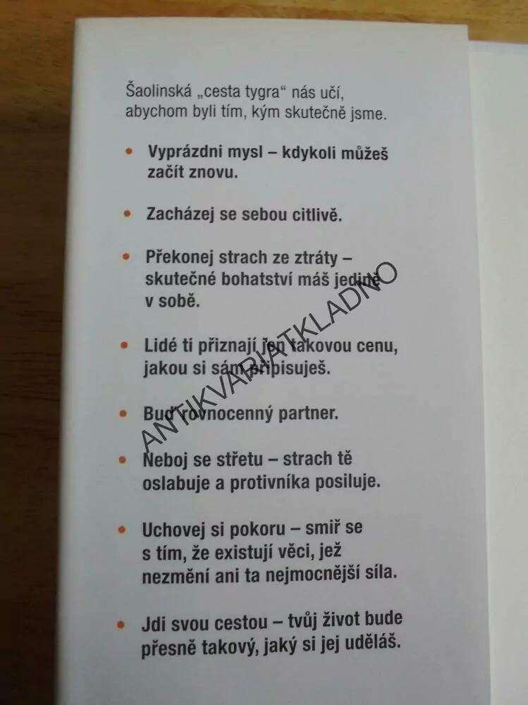 CESTA TYGRA, MOESTL, VNITŘNÍ SÍLA, ŠAOLIN