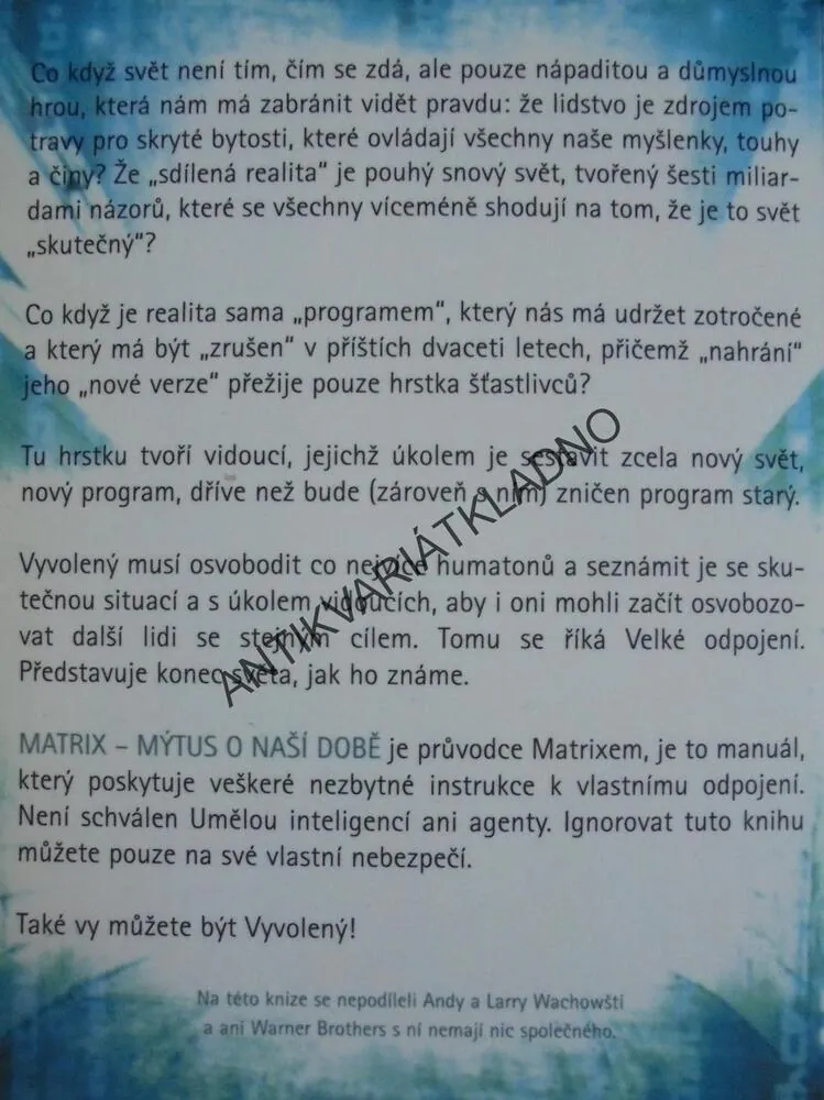 MATRIX, MÝTUS O NAŠÍ DOBĚ, ÚDĚL VYVOLENÉHO,HORSLEY