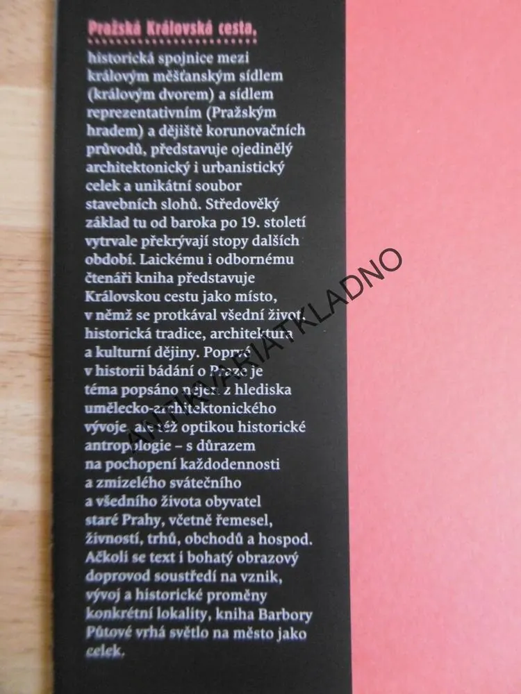 KRÁLOVSKÁ CESTA, BARBORA PŮTOVÁ,  **an