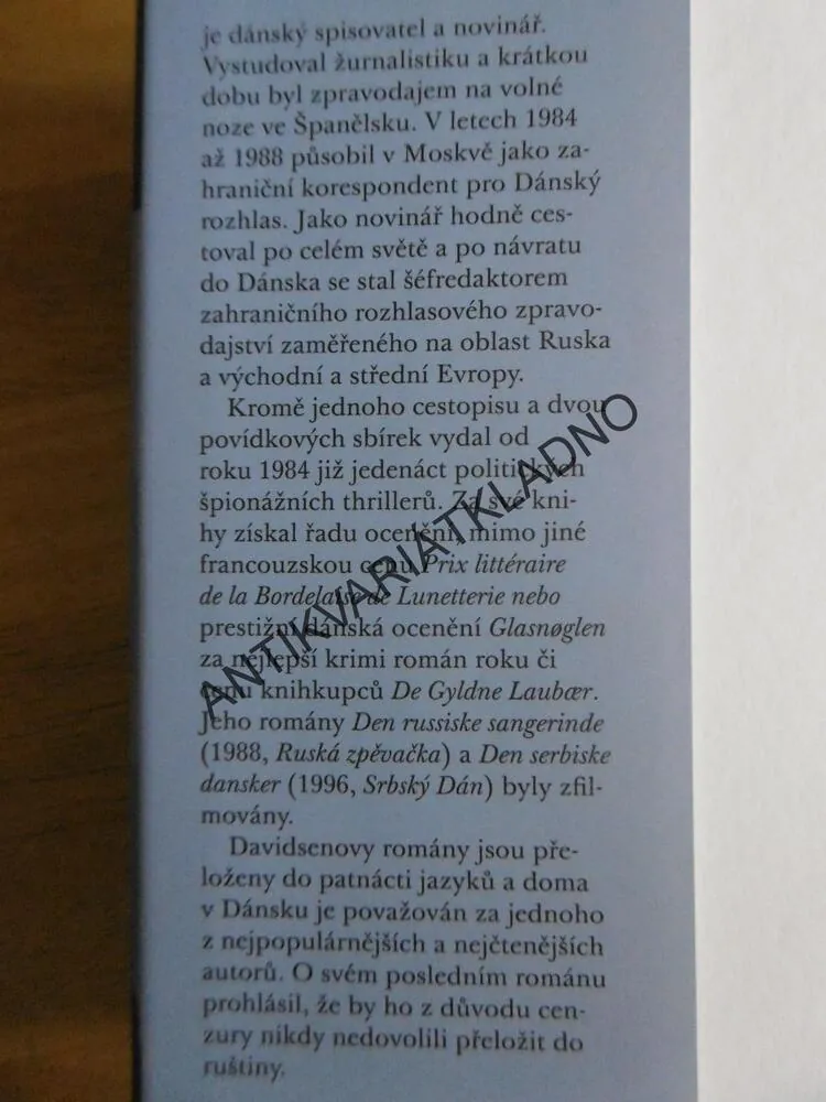 NÁHODNÁ SMRT PATRIARCHY, LEIF DAVIDSEN, **an