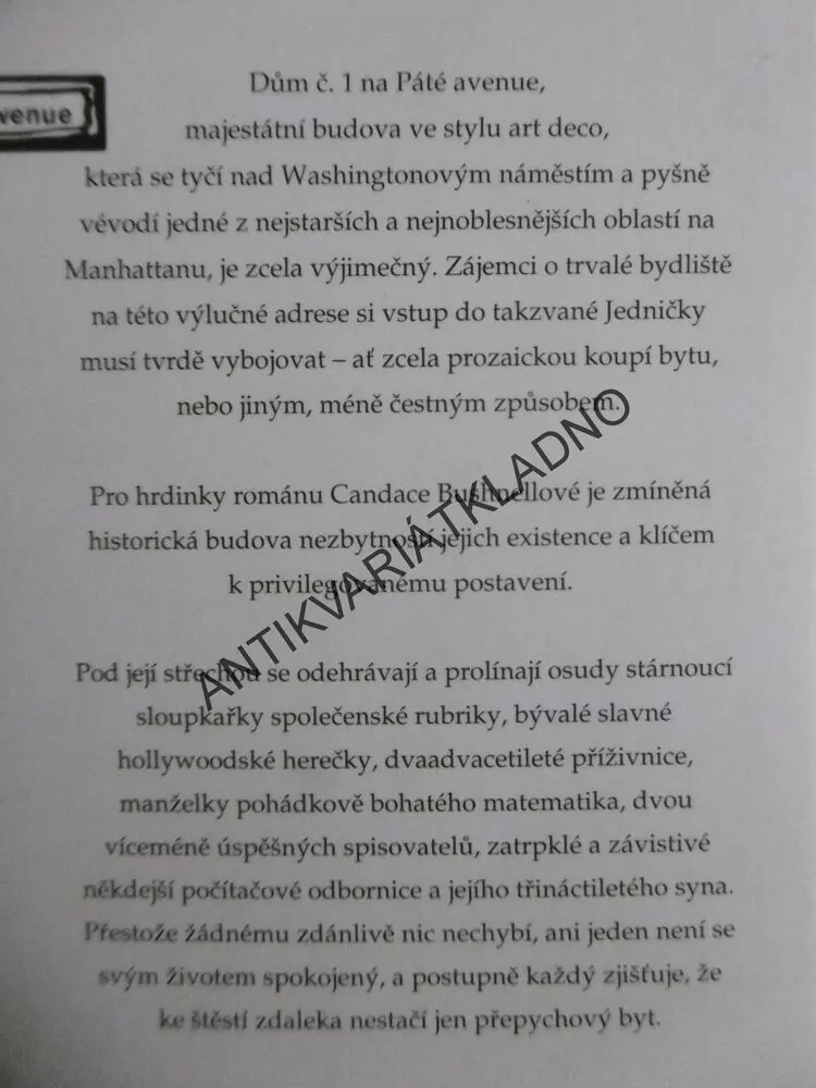 DŮM NA PÁTÉ AVENUE, CANDACE BUSHNELLOVÁ, **an