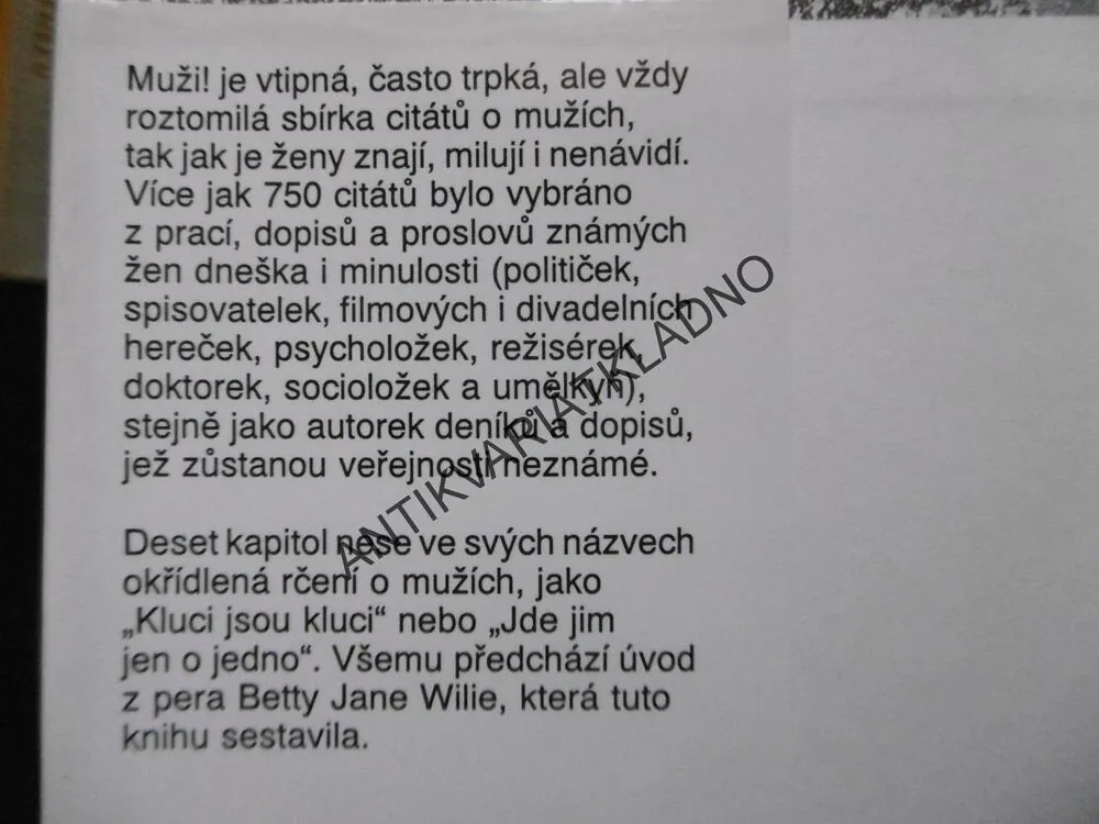 MUŽI! BETTY JANE WYLIE, **an