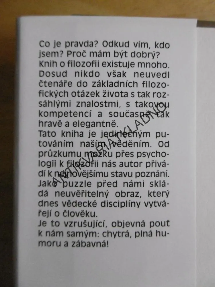 KDO JSEM? RICHARD DAVID PRECHT, **an