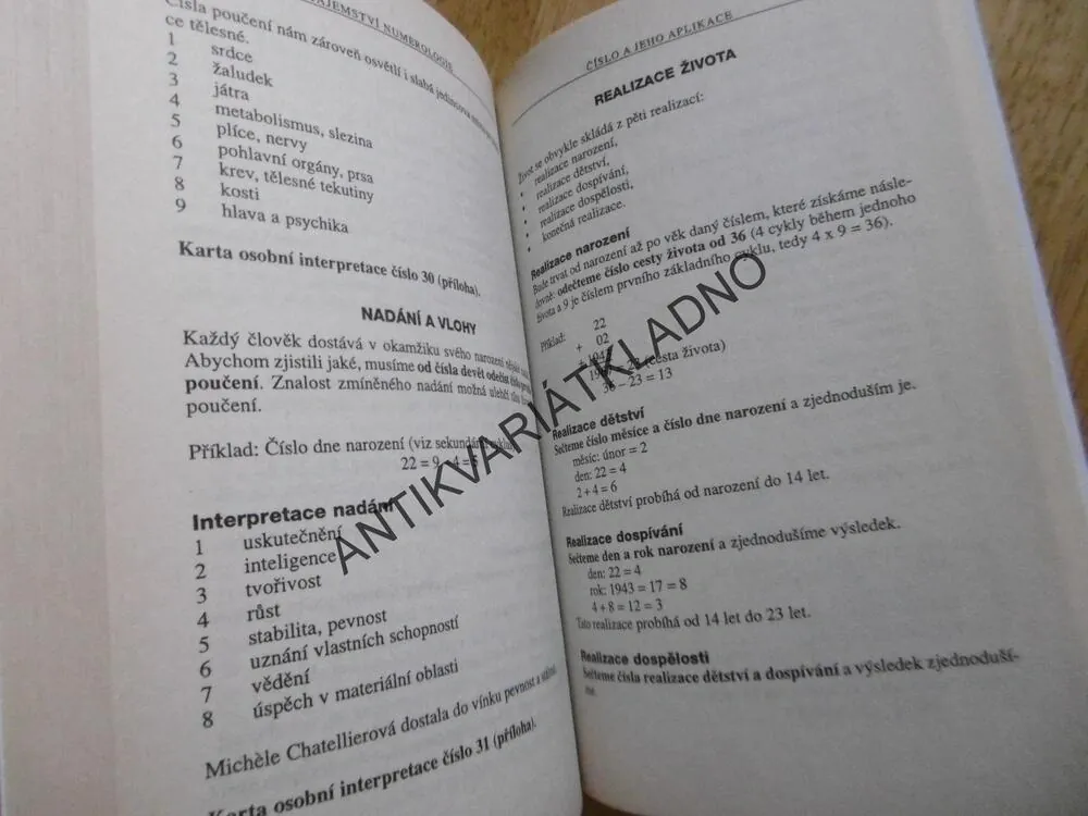 TAJEMSTVÍ NUMEROLOGIE, MICHELE V. CHATELLIEROVÁ, **an