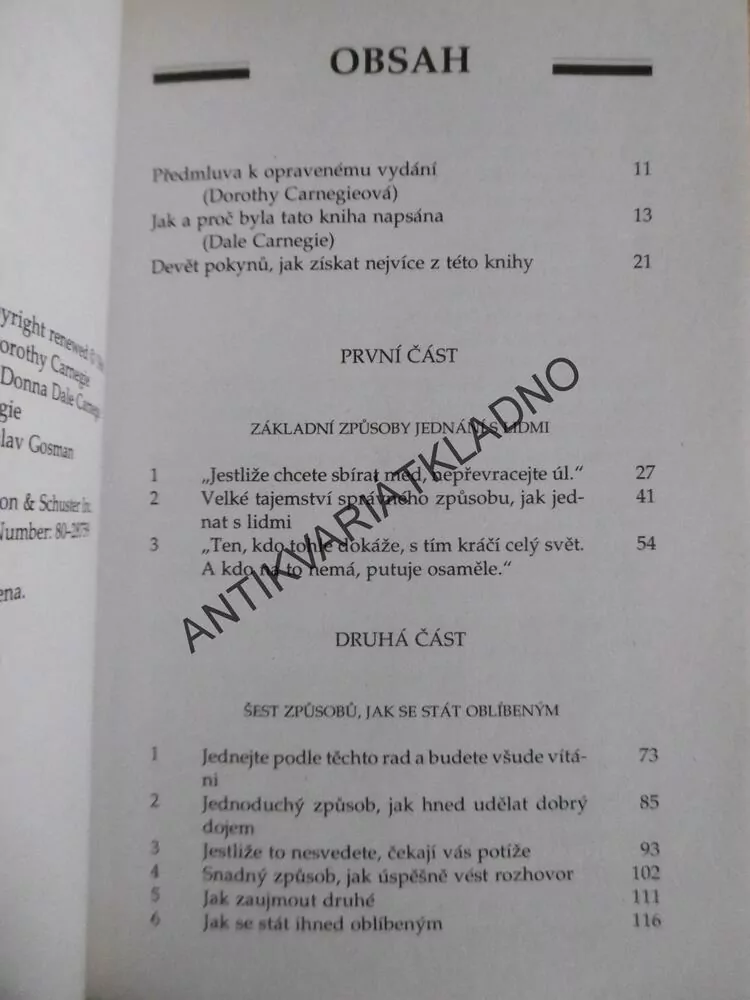 JAK ZÍSKÁVAT PŘÁTELE A PŮSOBIT NA LIDI, DALE CARNEGIE, **an