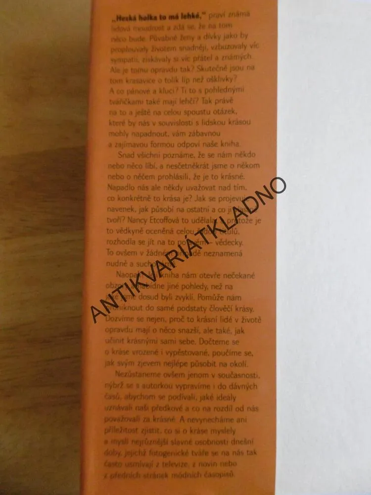 PROČ KRÁSA VLÁDNE SVĚTU?, NANCY ETCOFFOVÁ, **an