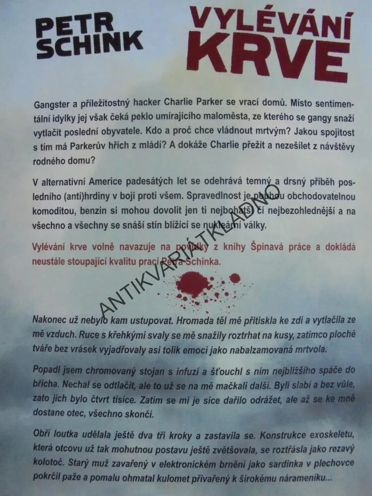 VYLÉVÁNÍ KRVE, PETR SCHINK,