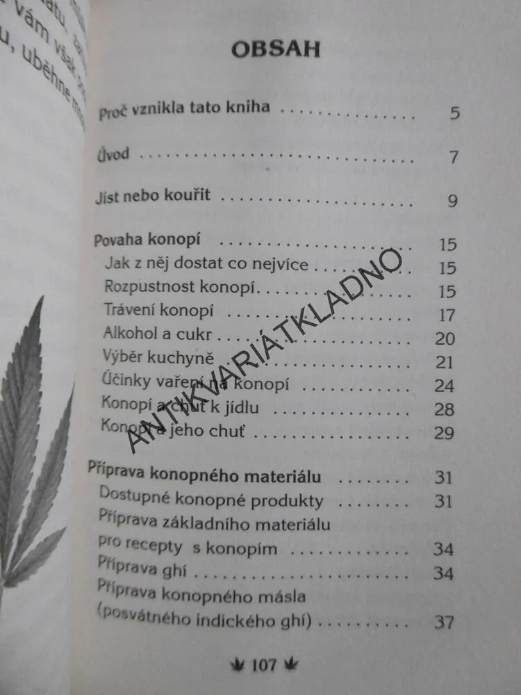 RECEPTY Z KONOPÍ, LÉČEBNÝ PROSTŘEDEK, ADAM GOTTLIEB, **an
