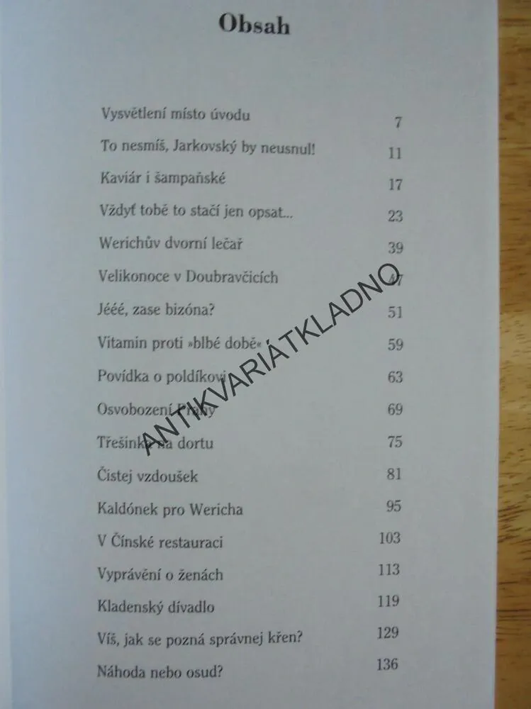 KAVIÁR I ŠAMPAŇSKÉ, JAN WERICH, CHRASTIL, **an