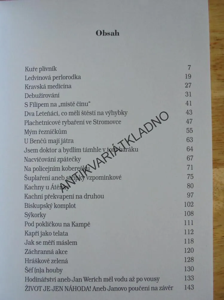 NA KAMPĚ POD POKLIČKOU, JAN WERICH, CHRASTIL, **an