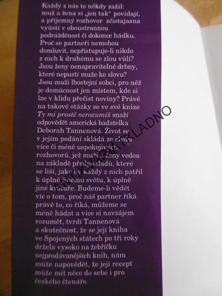 TY MI PROSTĚ NEROZUMÍŠ, DEBORAH TANNENOVÁ, **an
