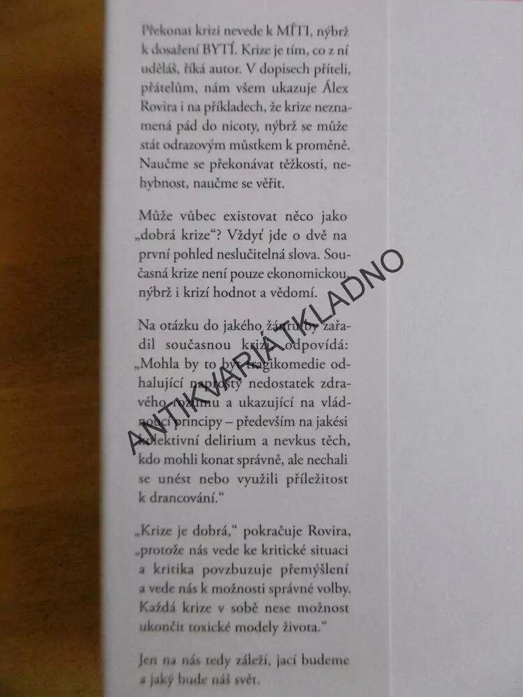 DOBRÁ KRIZE, ALEX ROVIRA, **an