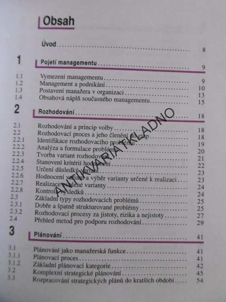 ZÁKLADY MANAGEMENTU, MANAGEMENT, PRO STŘEDNÍ ŠKOLY