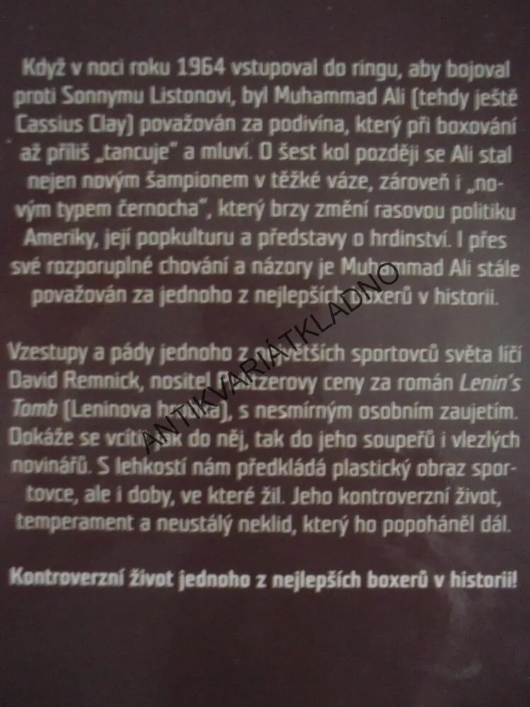 KRÁL SVĚTA, BOX BOXER, MUHAMAD ALI,CASSIUS CLAY