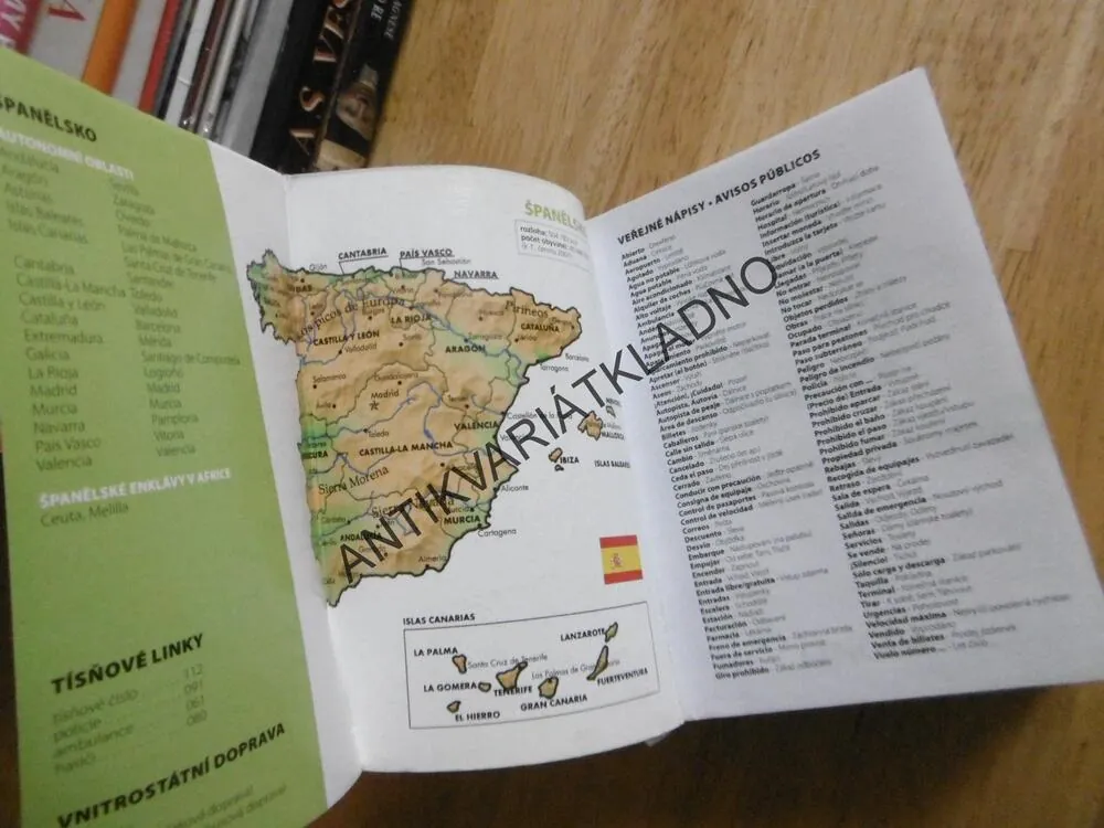 ŠPANĚLSKO ČESKÝ ČESKO ŠPANĚLSKÝ SLOVNÍK, NEJEN NA CESTY, **an