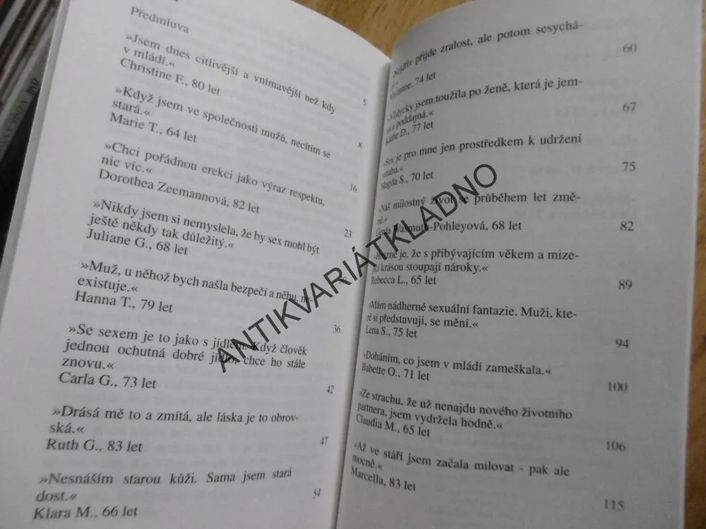 UTAJENÁ TOUHA, RENATE DAIMLER, ŽENY PO ŠEDESÁTCE O LÁSCE A SEXU, **an