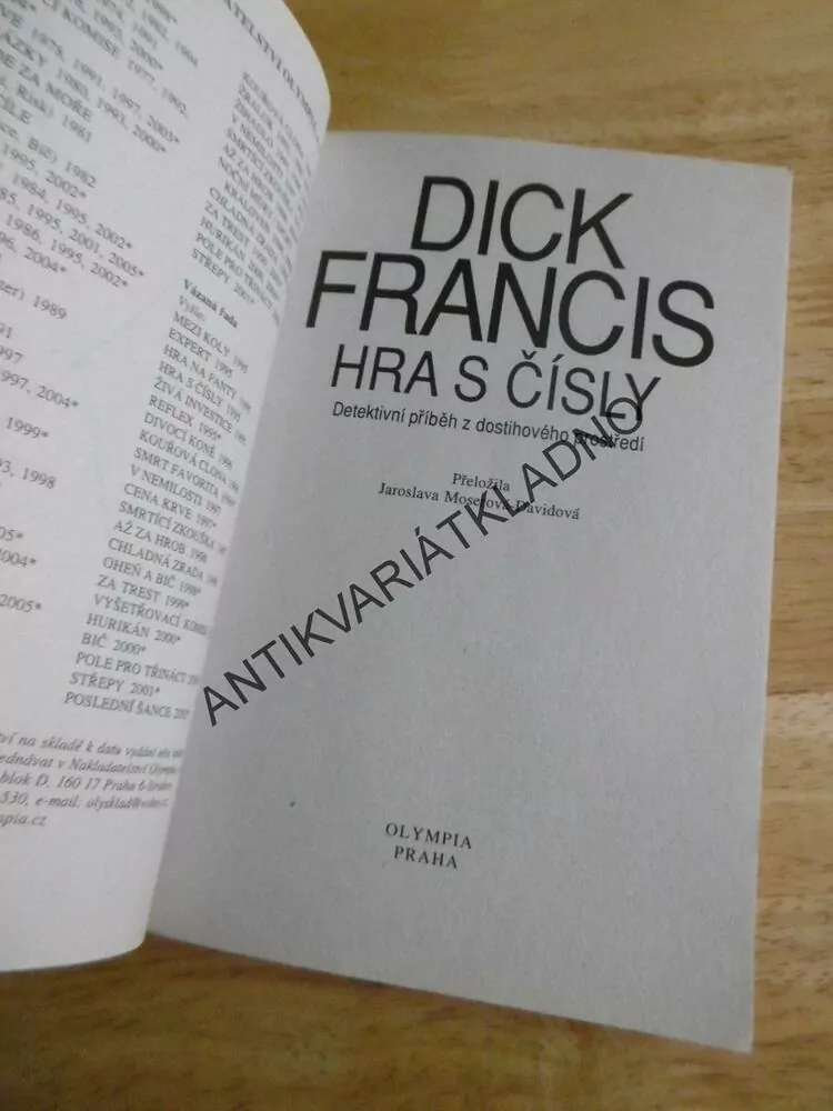 HRA S ČÍSLY, DICK FRANCIS,**an