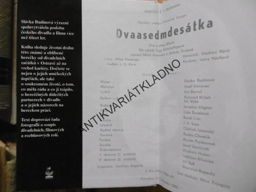 SLÁVKA BUDÍNOVÁ, NIC JSEM NEDOSTALA ZADARMO, IVANA HUTAŘOVÁ, **an