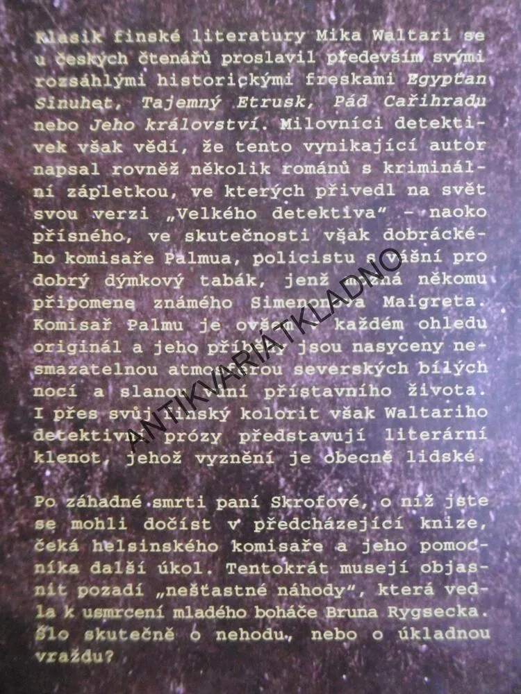 OMYL KOMISAŘE PALMUA, MIKA WALTARI, **an