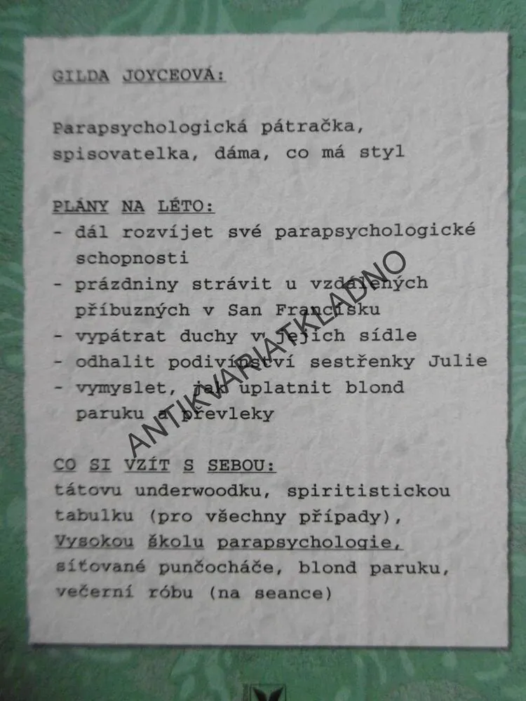 PÁTRAČKA GILDA, JENNIFER ALLISONOVÁ, **an