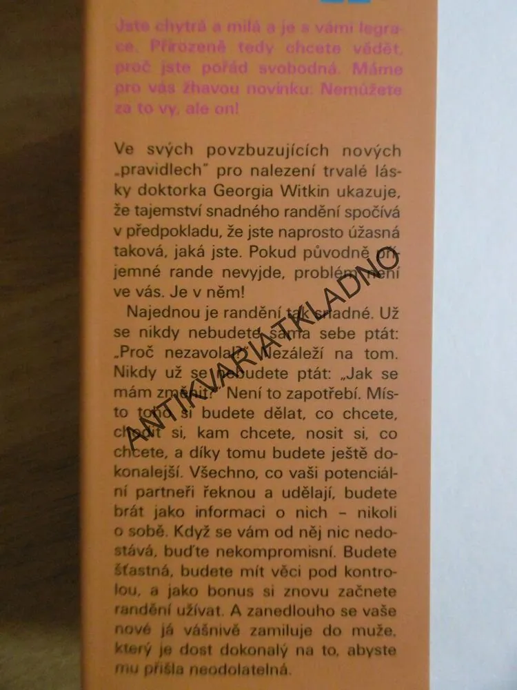 NEMŮŽETE ZA TO VY, ALE ON, DR. GEORGIA WITKIN, **an