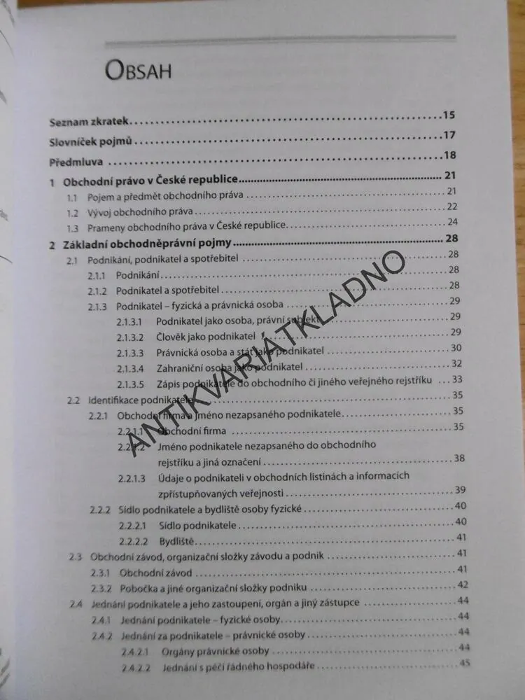 ZÁKLADY OBCHODNÍHO PRÁVA PO REKODIFIKACI SOUKROMÉHO PRÁVA, Z. ŠVARC