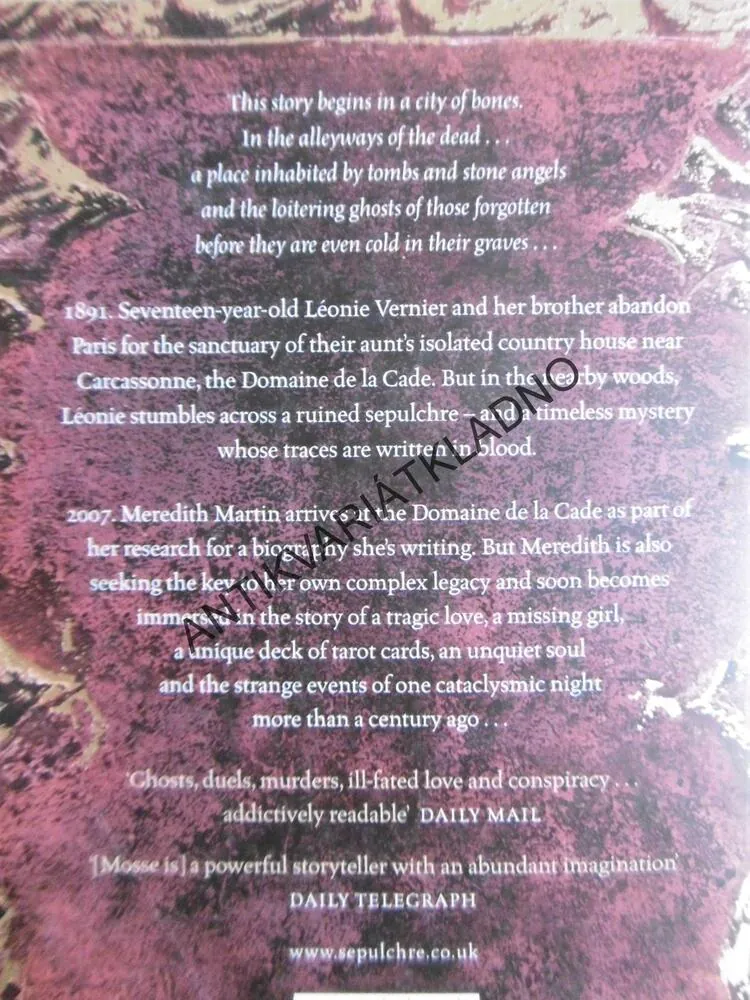SEPULCHRE, ANGLICKY ,HROBKA, KATE MOSSE, **an